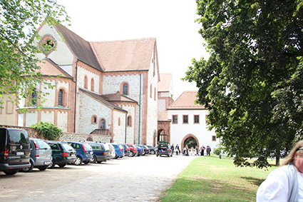 Blick auf die Basilika von Wechselburg